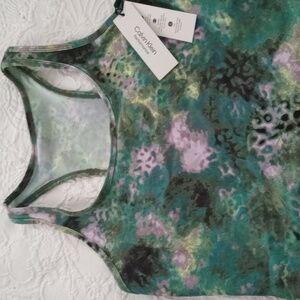 🥰3/$25 NWT CALVIN KLEIN PERFORMANCE Pink and Purple Tie-Dye Sports Bra